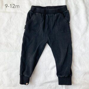 (🎨$3 PLAY) Jan & Jul 9-12 Months Baby Black Sweatpants